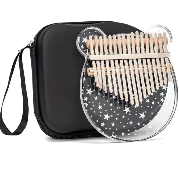 Unbranded Other - Kalimba Cute Transparent Acrylic Thumb Piano 17 Key With Tuner Hammer Instrument